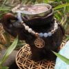 Bracelet STILIVITA en acier  Collection Equilibre AMOUR ET RECONSTRUCTION CALCEDOINE CRISTAL DE ROCHE PERLE