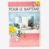 CARTE FELICITATIONS POUR LE BAPTEME BOUGIES FLEURS