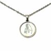 PENDENTIF VIERGE ENFANT EN ACIER INOX ARGENTE