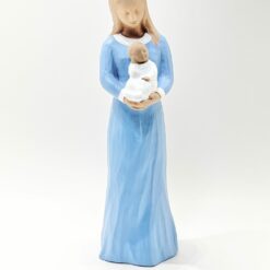 STATUE ND DE LA CONFIANCE VIERGE A L'ENFANT 26CM BLEU PIERRELINE