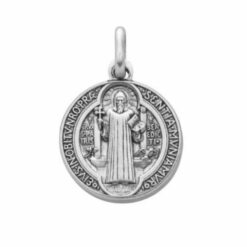 Médaille Saint Benoît revers croix - Laiton 15 mm