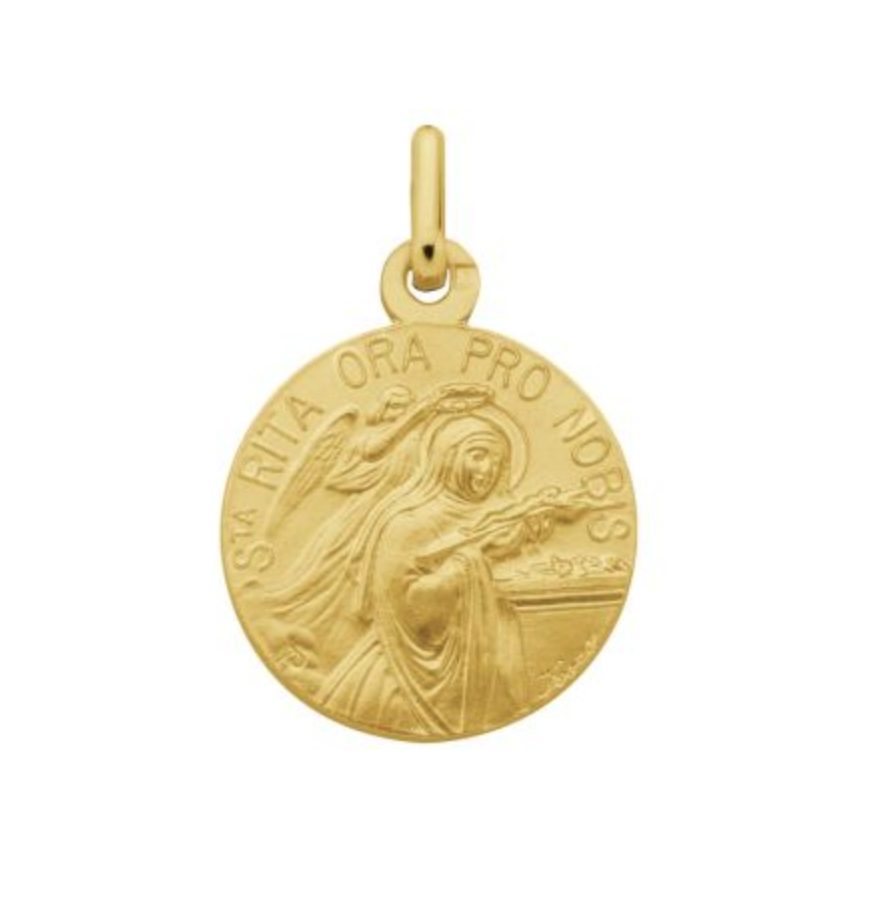 Médaille Sainte Rita Plaquéor 18 mm Articles Religieux
