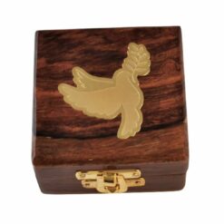 BOÎTE À CHAPELETS CARRÉE EN BOIS COLOMBE 7.5×7.5XHT4.5CM