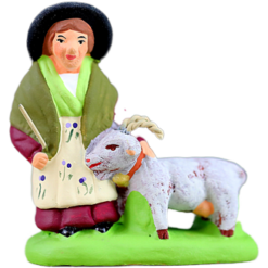 FEMME A LA CHEVRE 4CM DIDIER