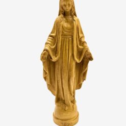 STATUE VIERGE MIRACULEUSE RESINE TON BOIS 16CM