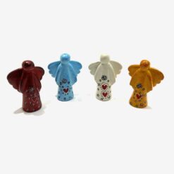 ANGE GARDIEN EN PIERRE 7CM 4 COLORIS (ROUGE, BLEU, BLANC, ORANGE)