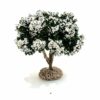 ARBRE FLEURI DOUBLE BRANCHE BLANC 9CM