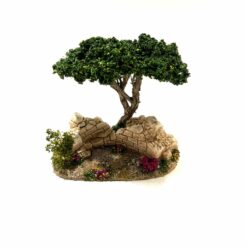 DECOR POUR CRECHE AVEC ARBRE 17X11CM
