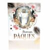 CARTE DOUBLE HEUREUSES PAQUES JESUS CROIX ANGES