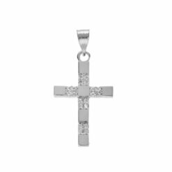 CROIX ARGENT RHODIÉ 20X10MM AVEC OXYDES