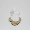 ANGE COEUR EN RESINE SUR SOCLE BOIS 7CM