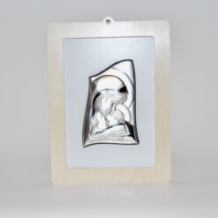 CADRE BOIS VIERGE A L'ENFANT ARGENTE 15X19CM