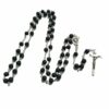 CHAPELET PIERRE DE LAVE 6MM CHAINE ARGENTÉE + BOITE
