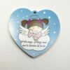 COEUR BOIS ANGE GARDIEN FILLE 12X10CM