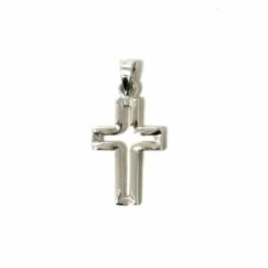 CROIX EN ARGENT EVIDEE 18MM