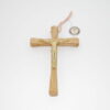 CROIX EN BOIS D'OLIVIER AVEC CHRIST BRONZE 12X8CM 411.741.5412