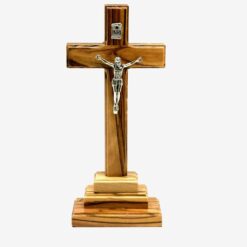 CRUCIFIX A POSER EN BOIS D'OLIVIER C