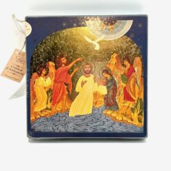 ICONE LE BAPTEME DU CHRIST DOREE A LA FEUILLE 18X18CM 816.67