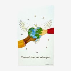 IMAGE COLOMBE COEUR DE LA TERRE MAINS TOUS UNIS DANS UNE MEME PAIX.