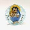 MEDAILLON EN VERRE SOUFFLE VIERGE A L'ENFANT D10CM