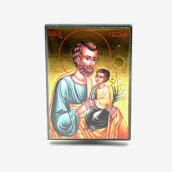 MINI ICONE AUTOCOLLANTE ST JOSEPH A L'ENFANT 7X5CM 128.11