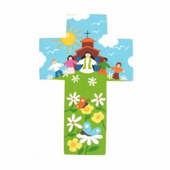 CROIX EN BOIS PRETRE ENFANTS 15X10CM