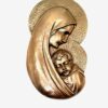 MEDAILLON VIERGE ENFANT TENDRESSE EN BRONZE 15X8CM