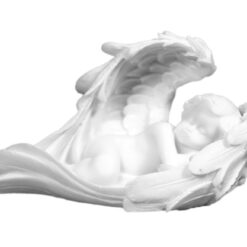 ANGE DANS LES AILES ALBATRE 7X14CM