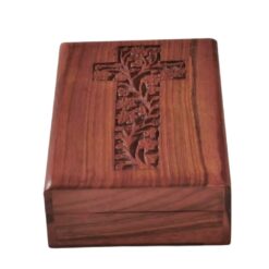BOÎTE EN BOIS POUR CHAPELETS OU PETIT MISSEL 18X12.5XHT 5CM