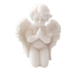 STATUE EN ALBASTER 9CM  ANGE PRIANT WT