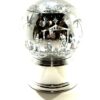 BOULE A NEIGE MUSICALE ARGENTEE SCENE CRECHE 64003