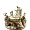 BOULE A NEIGE MUSICALE CRECHE+ROIS MAGES BLANCHE ET BRONZE 63027