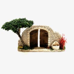 PORTE AVEC FONTAINE ET ARBRE 20X4X11CM