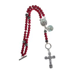 BRACELET CHAPELET DE COMBAT 4MM 2 MÉDAILLES / LIVRET / ST MICHEL BTCHCML