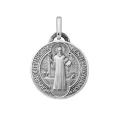 MEDAILLE ST BENOIT ARGENT 18MM