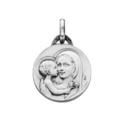 MEDAILLE VIERGE A L'ENFANT EN ARGENT 18MM