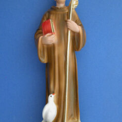 STATUE ST BENOIT PLATRE 15CM