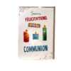 CARTE DOUBLE FELICITATIONS POUR TA COMMUNION BOUGIE + ENVELOPPE