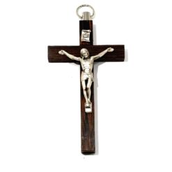 CROIX MURALE BOIS CHRIST METAL 4,5X8,5CM