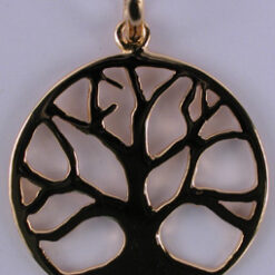 MEDAILLE ARBRE DE VIE PLAQUE OR 12MM