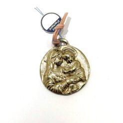 MEDAILLON BRONZE VIERGE ET ENFANT D5CM
