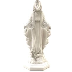 STATUE VIERGE MIRACULEUSE EN RESINE BLANCHE 12CM