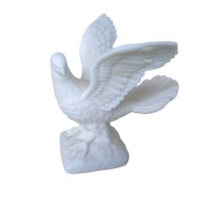 STATUE COLOMBE EN ALBATRE 8CM