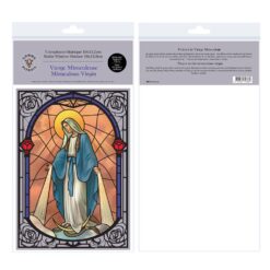 VITROPHANIE MIRACULEUSE STATIQUE PRIÈRE 19 X 13,5CM