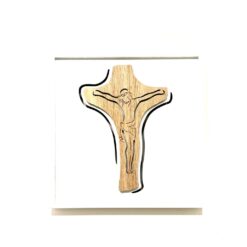 CADRE BOIS DECOUPE LASER CHRIST 15X15CM