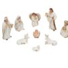 CRECHE COMPLETE 11 PERSONNAGES 9CM EN RESINE