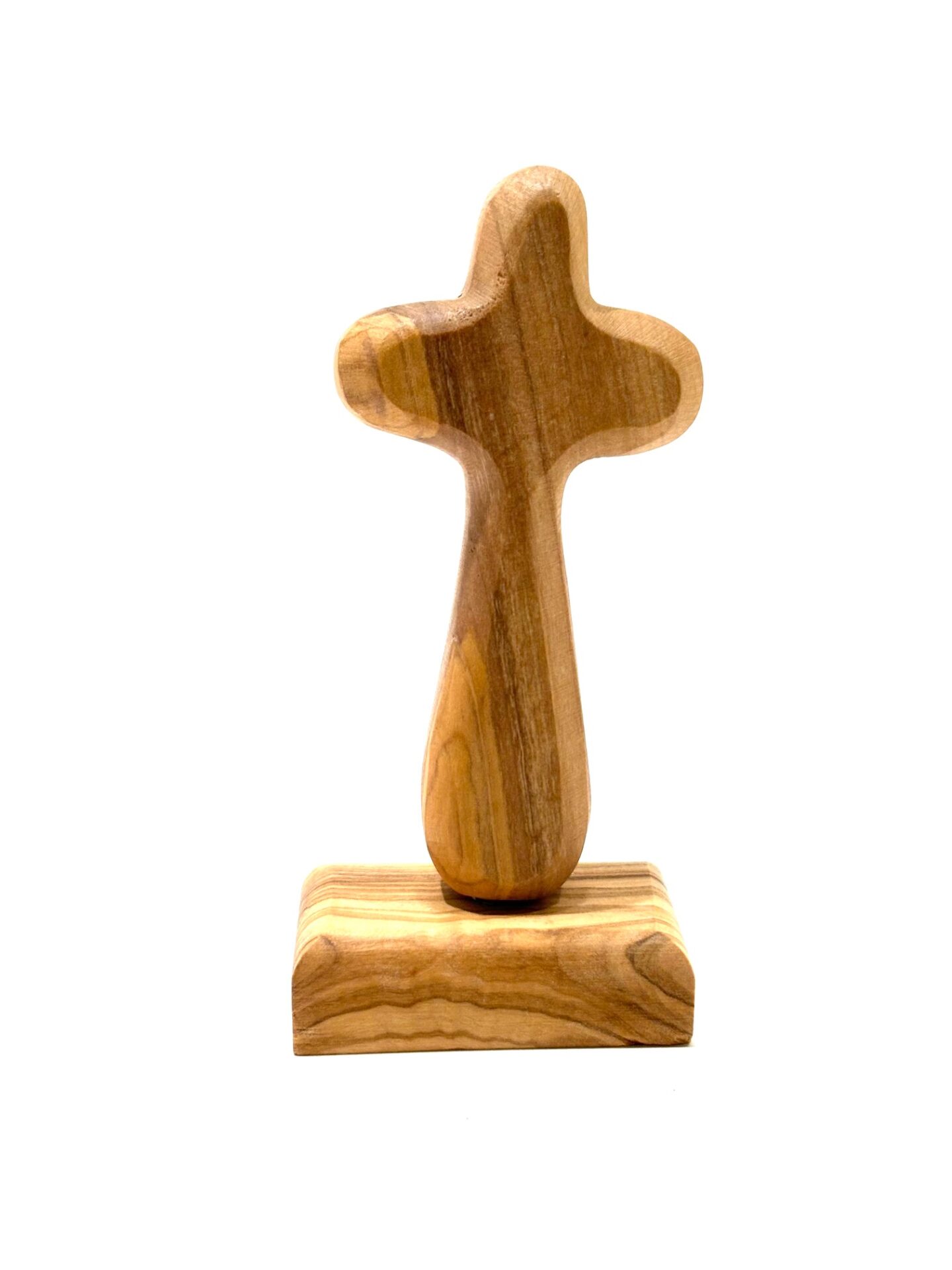 Croix En Bois D'olivier De Bethléem - Taille L (13 X 8 Cm) - Souvenir De Jérusalem, Objet De Décoration Ou De Foi