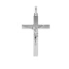 CROIX ARGENT RHODIE CHRIST 3,5X2,5 CM