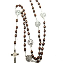 CHAPELET METAL BOIS ST BENOIT MARRON