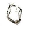 BRACELET CHAPELET CROIX VIERGE INOX ARGENTE + BOITE